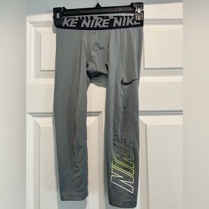 Nike Kids Charcoal Leggings with Black Logo